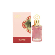 Zimaya Khafaya Pink Eau de Parfum 100 ml – lyserød rektangulær flaske med gulddetaljer og blank finish