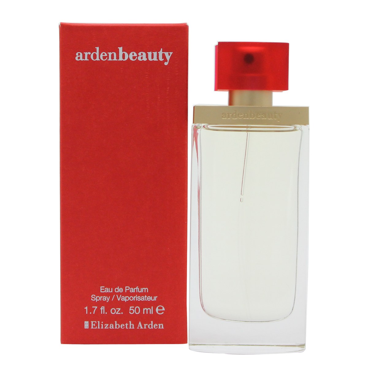 Elizabeth Arden Beauty Eau de Parfum 50 ml fra Elizabeth Arden i klar oval glasflakon med rosa duft og guldkap