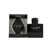 Jeanne Arthes Silver Man Eau de Toilette 100 ml i sølvfarvet cylindrisk flakon med sort låg og enkelt design
