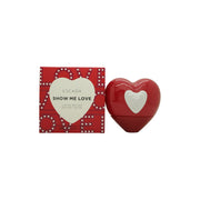 Escada Show Me Love Eau de Parfum, Escada 100 ml – hjerteformet rød flakon med gyldent låg og fløjlslook.