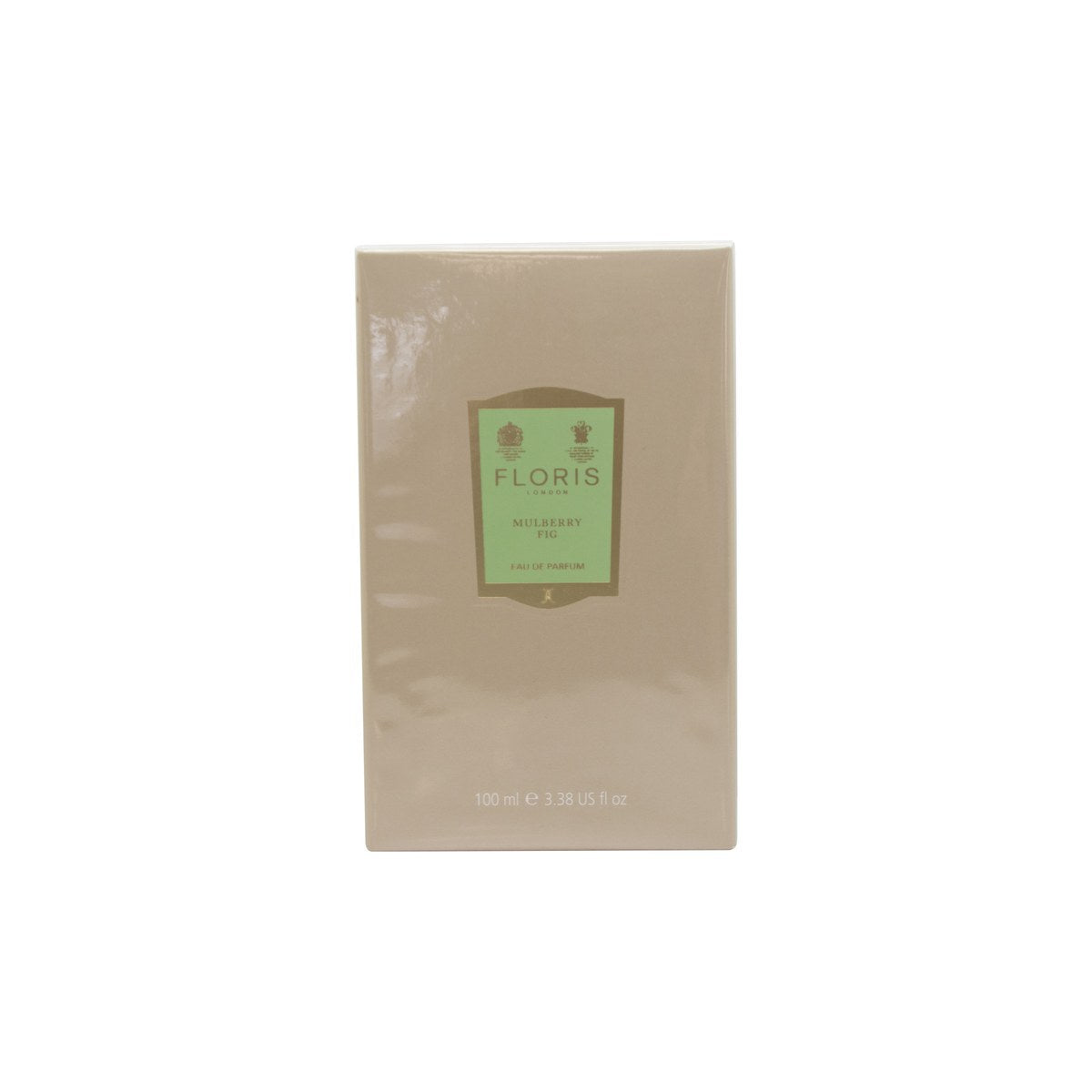 Floris Mulberry Fig Eau de Parfum 100 ml fra Floris i klar glasflaske med gylden væske og sort cylindrisk låg