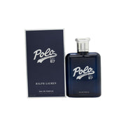 Ralph Lauren Polo 67 Eau de Perfume 125 ml fra Ralph Lauren, mørkeblå flaske med hvidt 67-tal og sølvfarvet låg