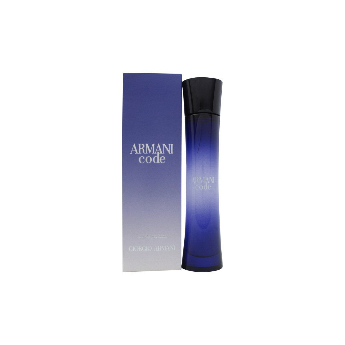 Giorgio Armani Code Eau de Parfum 50 ml Giorgio Armani mørkeblå buet glasflakon med sort låg og diskret sølvlogo