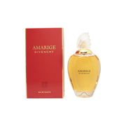 Amarige Eau De Toilette, Givenchy, 100 ml – rund glasflaske med gylden væske, bløde kurver og karakteristisk gylden prop