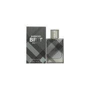 Burberry Brit Eau de Toilette 50 ml fra Burberry i rektangulær glasflaske med ternet mønster og sølvfarvet låg.