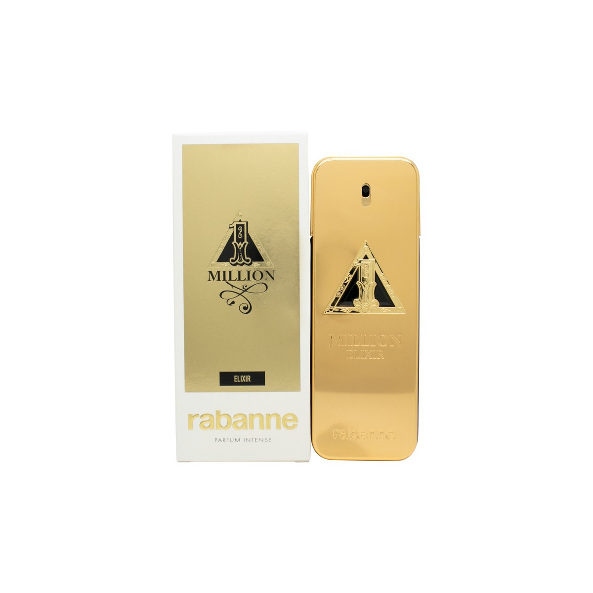 Paco Rabanne 1 Million Elixir Parfum Intense 100 ml – gylden guldbarreflakon med sort top og indgraveret logo
