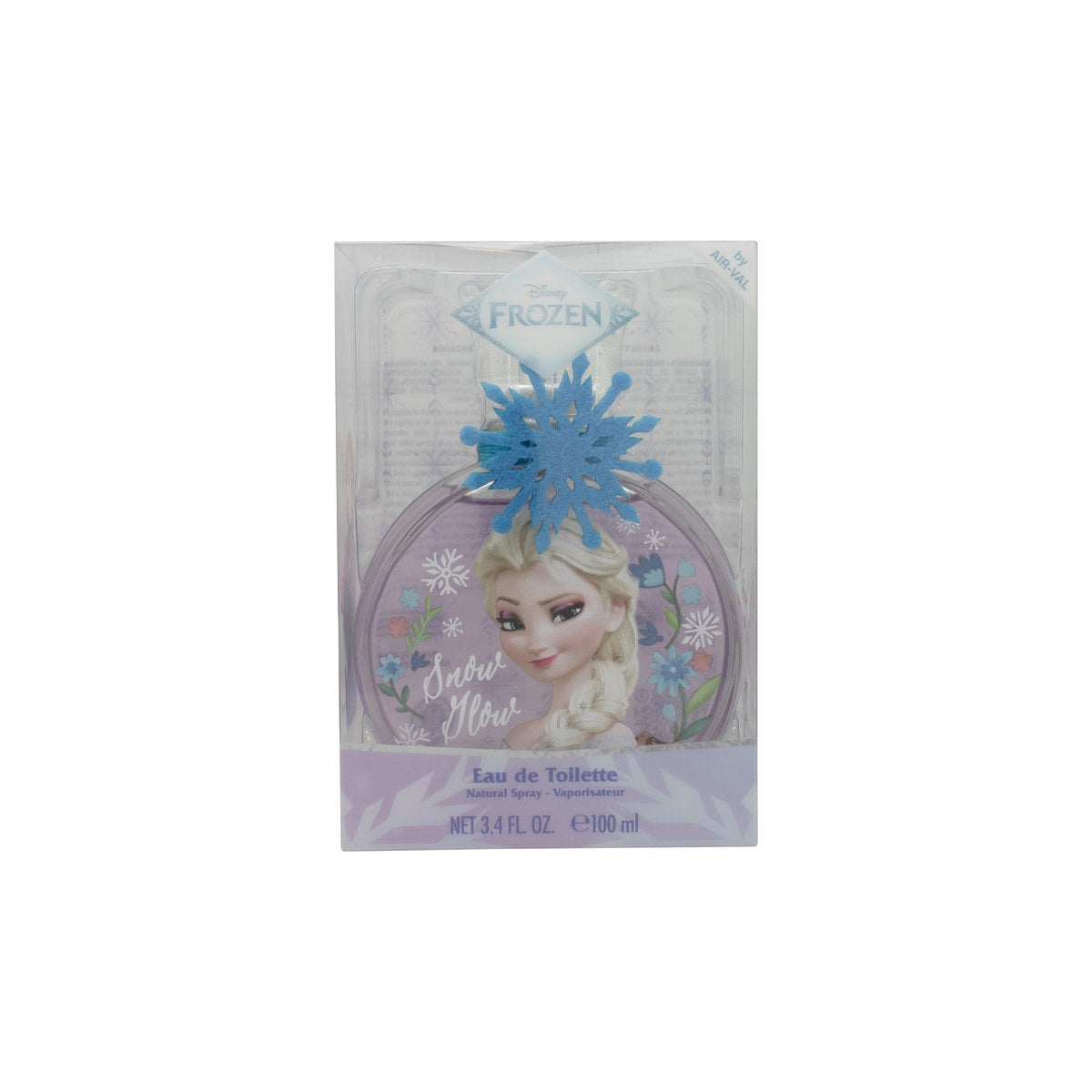 Air-Val Disney Frozen II Eau de Toilette with Charm, Air-Val, 100 ml – lyseblå flaske med Anna og Elsa motiv og vedhæng