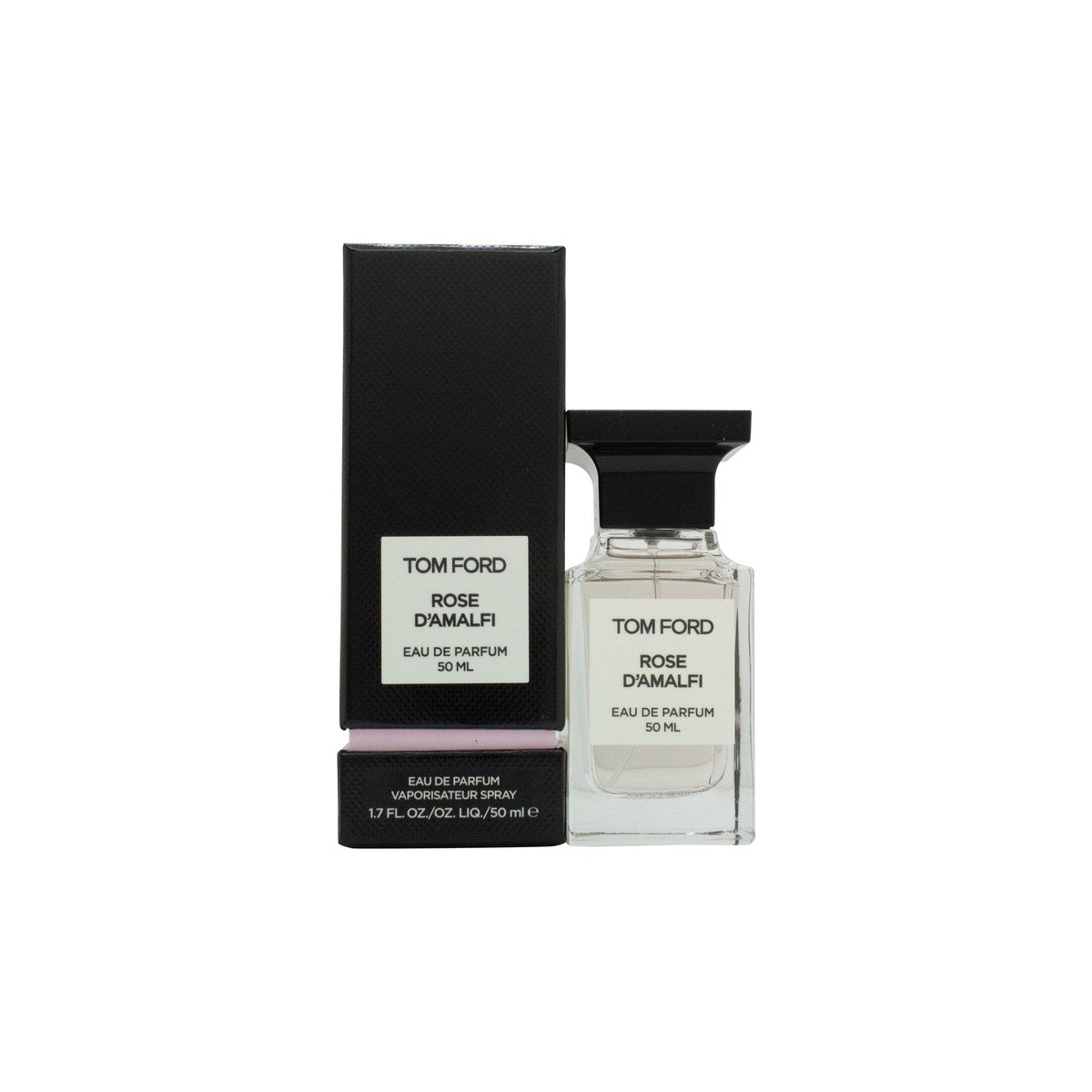 Tom Ford Rose D'Amalfi Eau de Parfum 50 ml – matrosa rektangulær glasflakon med guldetiket og låg