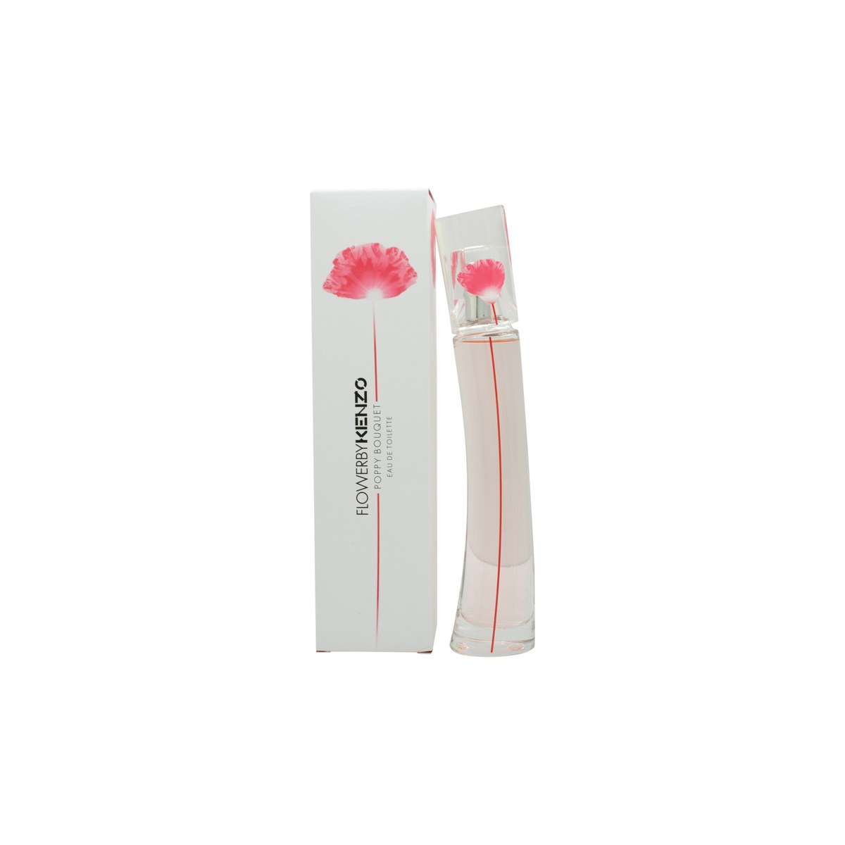 Flower By Kenzo Poppy Bouquet Floral Eau De Toilette Kenzo 30 ml, klar glasflakon med rød blomsterdetalje og sølvfarvet låg