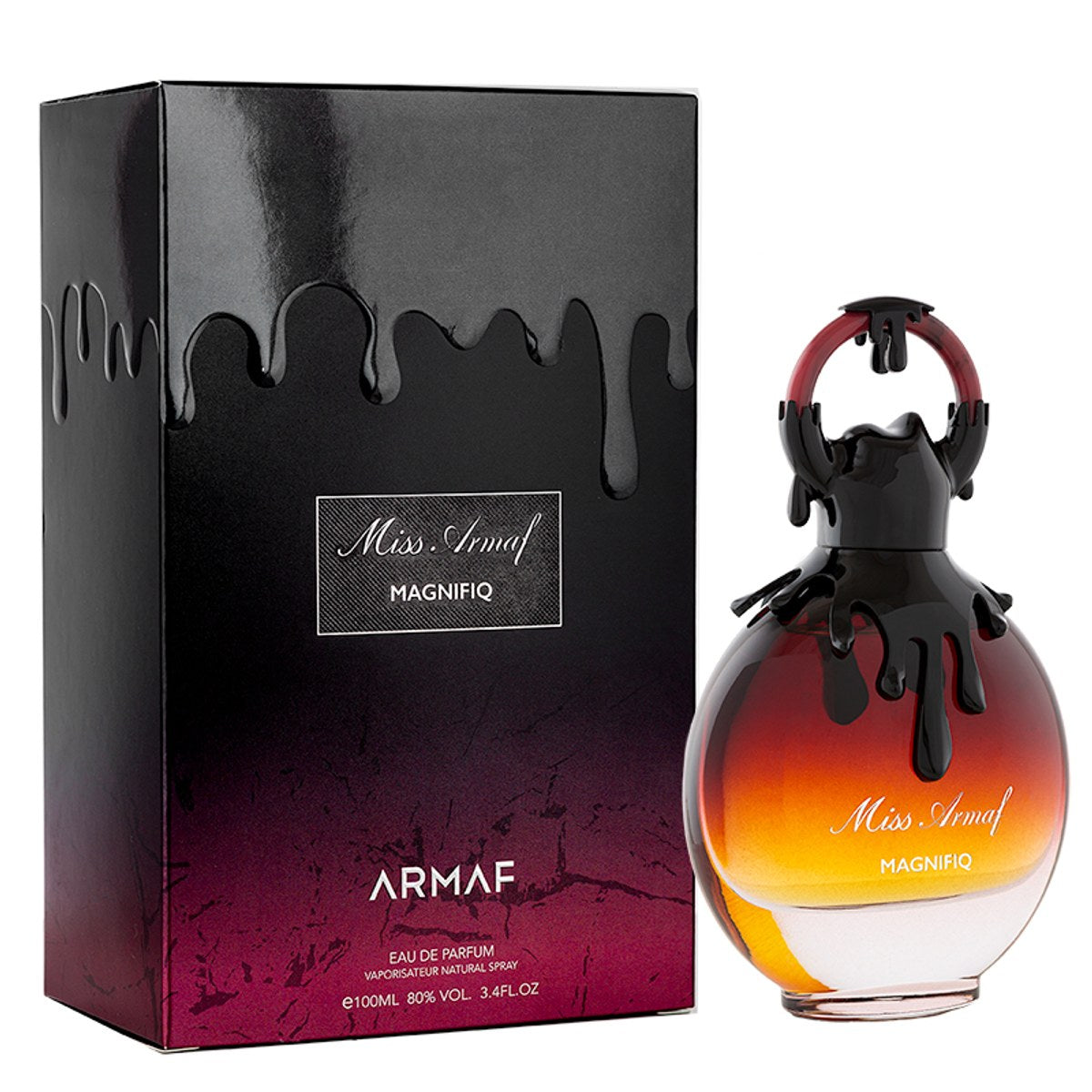 Miss Armaf Magnifiq Eau De Parfum fra Armaf 100 ml – transparent rosa flakon med gyldent låg og afrundede kanter
