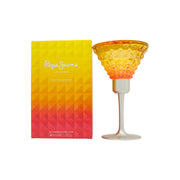 Pepe Jeans For Her Cocktail Eau de Toilette 80 ml i cocktailglasformet rosa flakon med blå låg