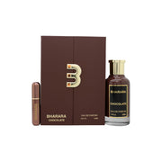Bharara Chocolate Eau de Parfum 100 ml fra Bharara Beauty i mørkebrun flakon med gyldent låg og enkel etiket