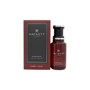 Hackett London Nightwalk Eau de Parfum 100 ml fra Hackett London – mørkeblå rektangulær glasflaske med sølvlogo og sort låg