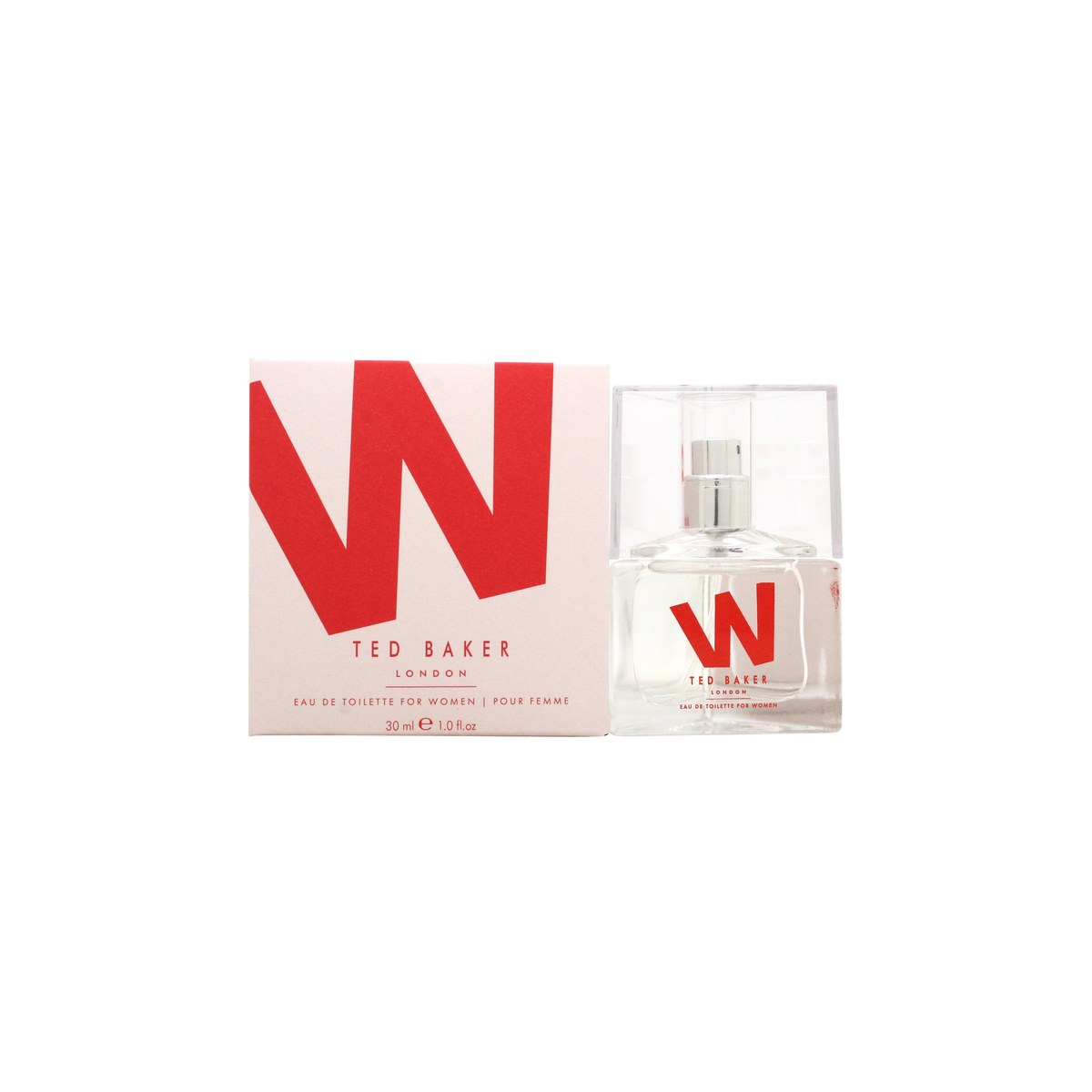Ted Baker W Eau de Toilette 30 ml fra Ted Baker, lyserød facetslebet glasflaske med rosaguldfarvet låg