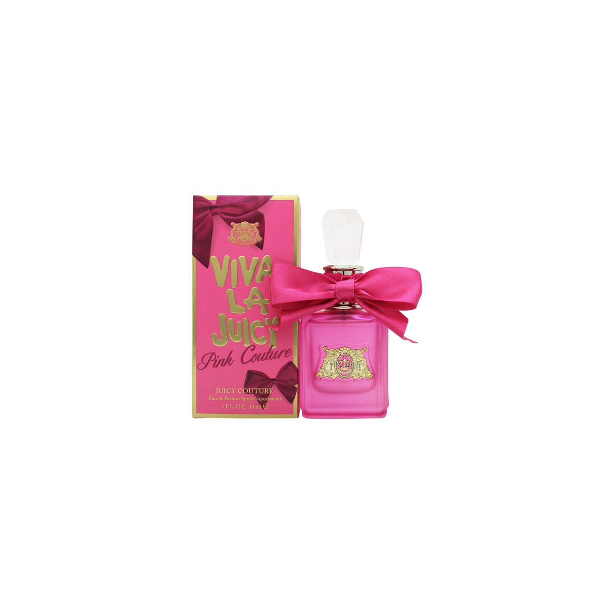 Juicy Couture Viva La Juicy Pink Couture Eau de Parfum, Juicy Couture, 30 ml – facetslebet flakon med krystalprop og sløjfe