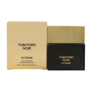 Tom Ford Noir Extreme Parfum Eau De Parfum 50 ml, mørk ravfarvet firkantet flakon med rillede sider og gylden etiket