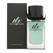 Mr Burberry Eau De Toilette Burberry 100 ml klar glasflaske med sort bånd og sort låg, klassisk maskulint design