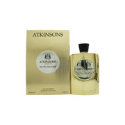 Atkinsons The Other Side of Oud Eau de Parfum 100 ml, mørkebrun glasflakon med sort rundt låg og gylden etiket