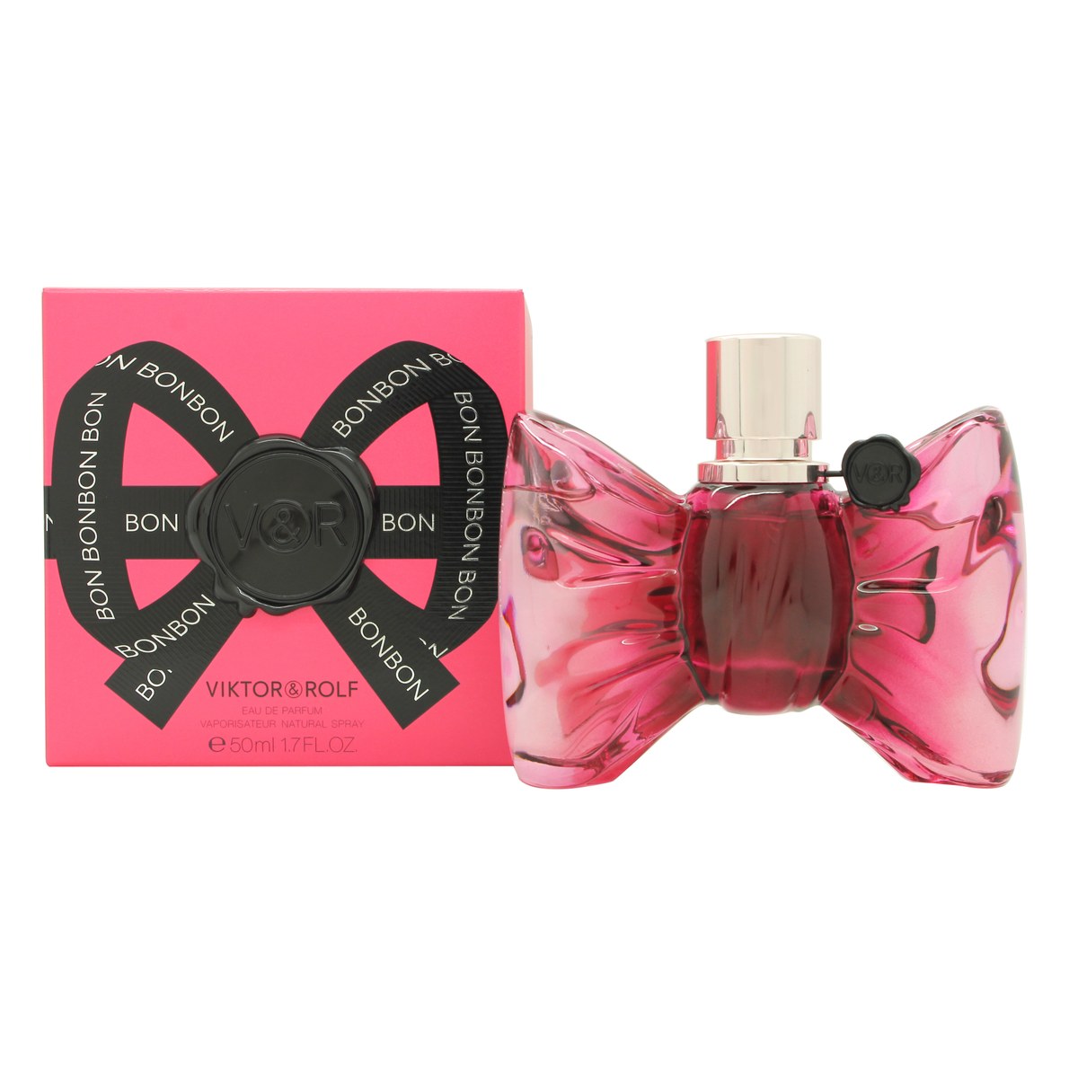 Viktor & Rolf Bonbon Eau de Parfum 50 ml fra Viktor & Rolf i rund glasflakon formet som sløjfe i rosa toner