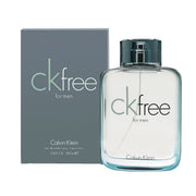 Ck Free Eau De Toilette Calvin Klein 100 ml klar rektangulær glasflaske med afrundede kanter, sølvgrå låg og diskret logo