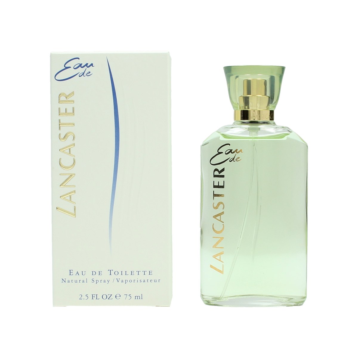 Lancaster Eau de Lancaster Eau de Toilette 75 ml fra Lancaster i klar rund glasflaske med sølv låg og enkelt design