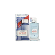 Daniel Hechter Sport Eau de Parfum 100 ml – klar blå glasflakon med sølvfarvet spraytop og minimalistisk, sporty design
