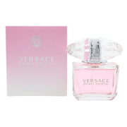 Versace Bright Crystal Eau De Toilette Versace 90 ml klar glasflaske med lyserød væske og facetslebet krystalkork