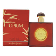 Yves Saint Laurent Opium Eau de Toilette 50 ml – ravfarvet, rund flakon med rød front og gulddetaljer