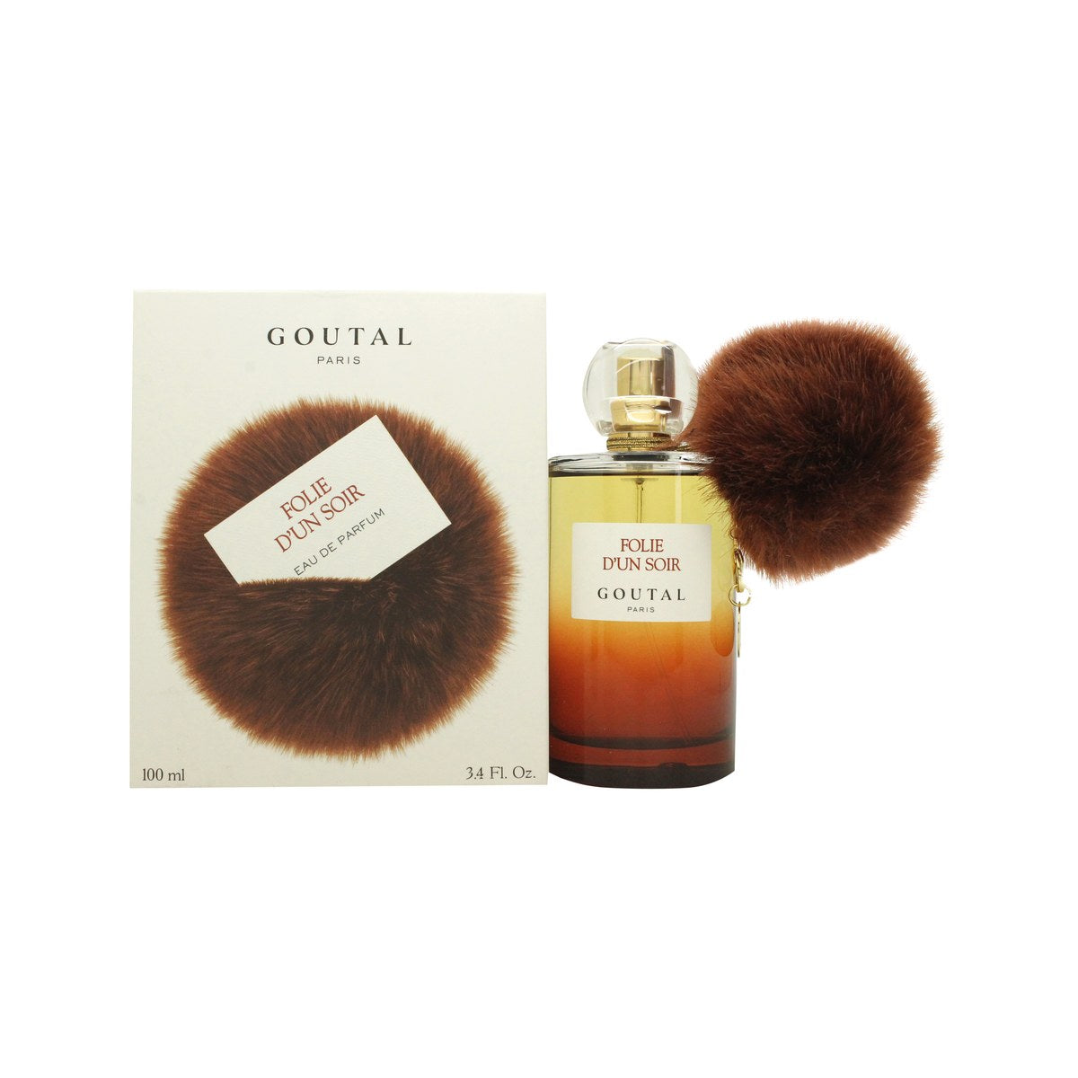 Folie D'Un Soir Eau De Parfum Goutal 100 ml – transparent facetteret flakon med gylden hætte og mørkt silkebånd