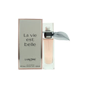 Lancôme La Vie Est Belle Happiness Drops Eau de Parfum 15 ml – lille klar glasflakon med lyserød duft og sølvbånd