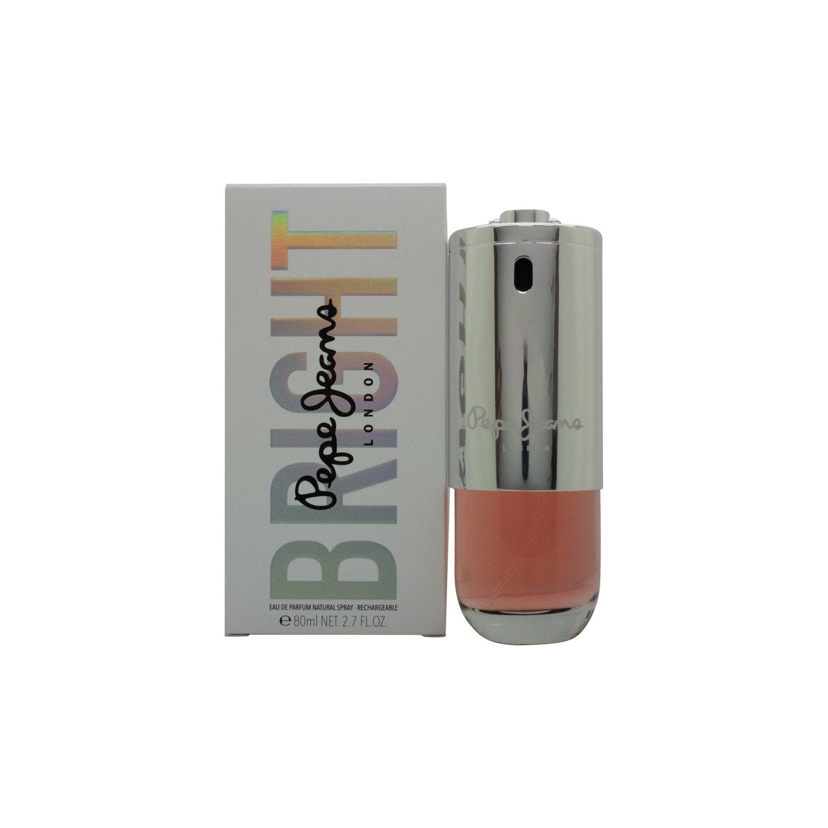 Pepe Jeans Bright Eau de Parfum 80 ml – pinkorange cocktailshaker-formet flakon med blank blå låg og moderne design