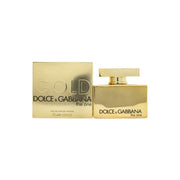 The One Gold Intense Eau De Parfum Dolce & Gabbana 75 ml – rektangulær flaske i metallisk guld finish med enkel form