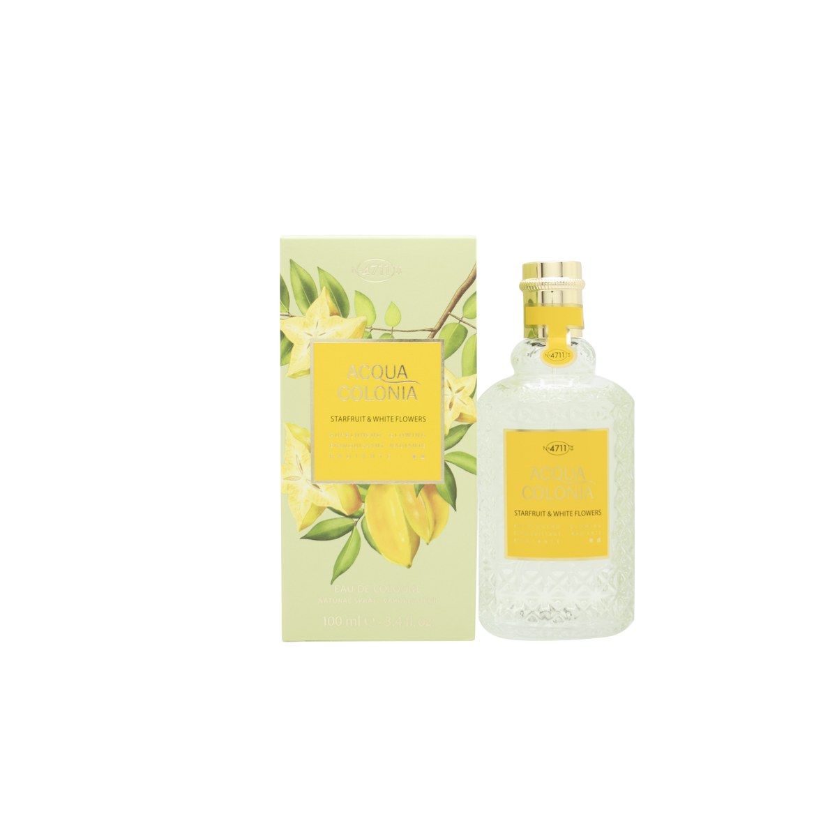 Mäurer & Wirtz 4711 Acqua Colonia Starfruit & White Flowers Eau de Cologne 100 ml – glasflaske med turkis væske og guldmærke