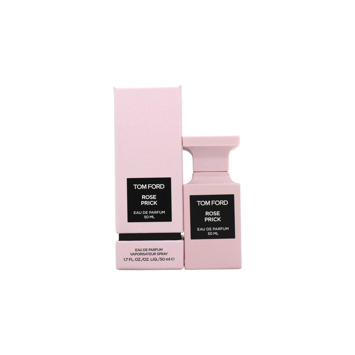 Tom Ford Rose Prick Eau de Parfum 50 ml – mat pink, firkantet flakon med sort etiket og matchende låg