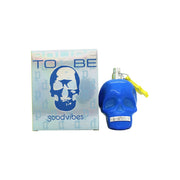 Police To Be Goodvibes For Him Eau de Toilette 125 ml fra Police – blåtonet kranieflaske med gule glas og blank finish