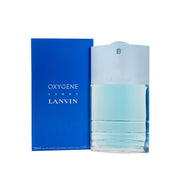 Lanvin Oxygene Homme Eau de Toilette 100ml, Lanvin, 100 ml – klar blå, rektangulær flakon med sølvkappe og enkel typografi