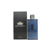 Dolce & Gabbana K Eau de Parfum, Dolce & Gabbana, 200 ml – mørkeblå glasflaske med sølvkrone og markeret logo.