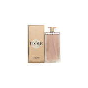 Lancôme Idôle Eau de Parfum 100 ml, Lancôme – slank, transparent glasflakon med rosaguld kant og lys rosatonet duft.