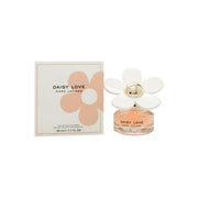 Daisy Love Eau De Toilette Marc Jacobs 50 ml, klar glasflakon med stor hvid margerit på låget, let og feminin.