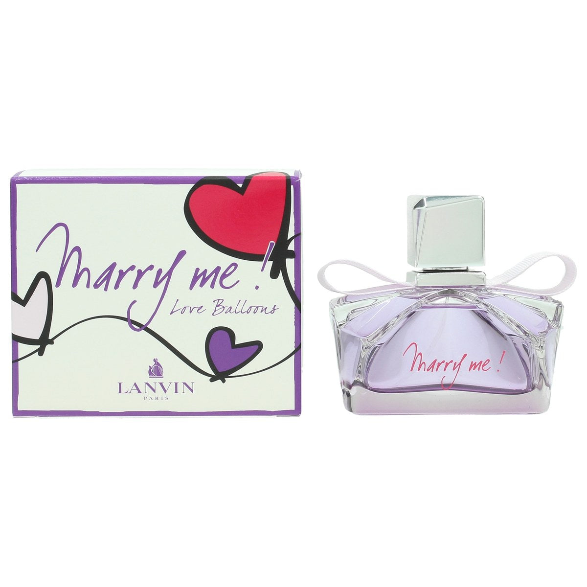 Lanvin Marry Me! Love Balloons Eau de Parfum, Lanvin, 50 ml – lyserød glasflakon med rød ballonlåg og pink sløjfe