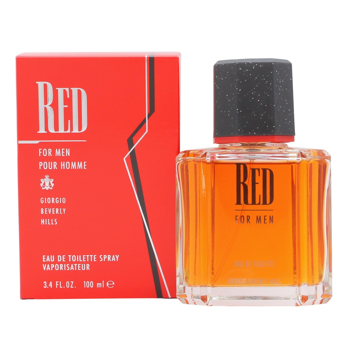 Giorgio Beverly Hills Red Eau De Toilette 100ml fra Giorgio Beverly Hills i rød glasflakon med guldfarvet låg