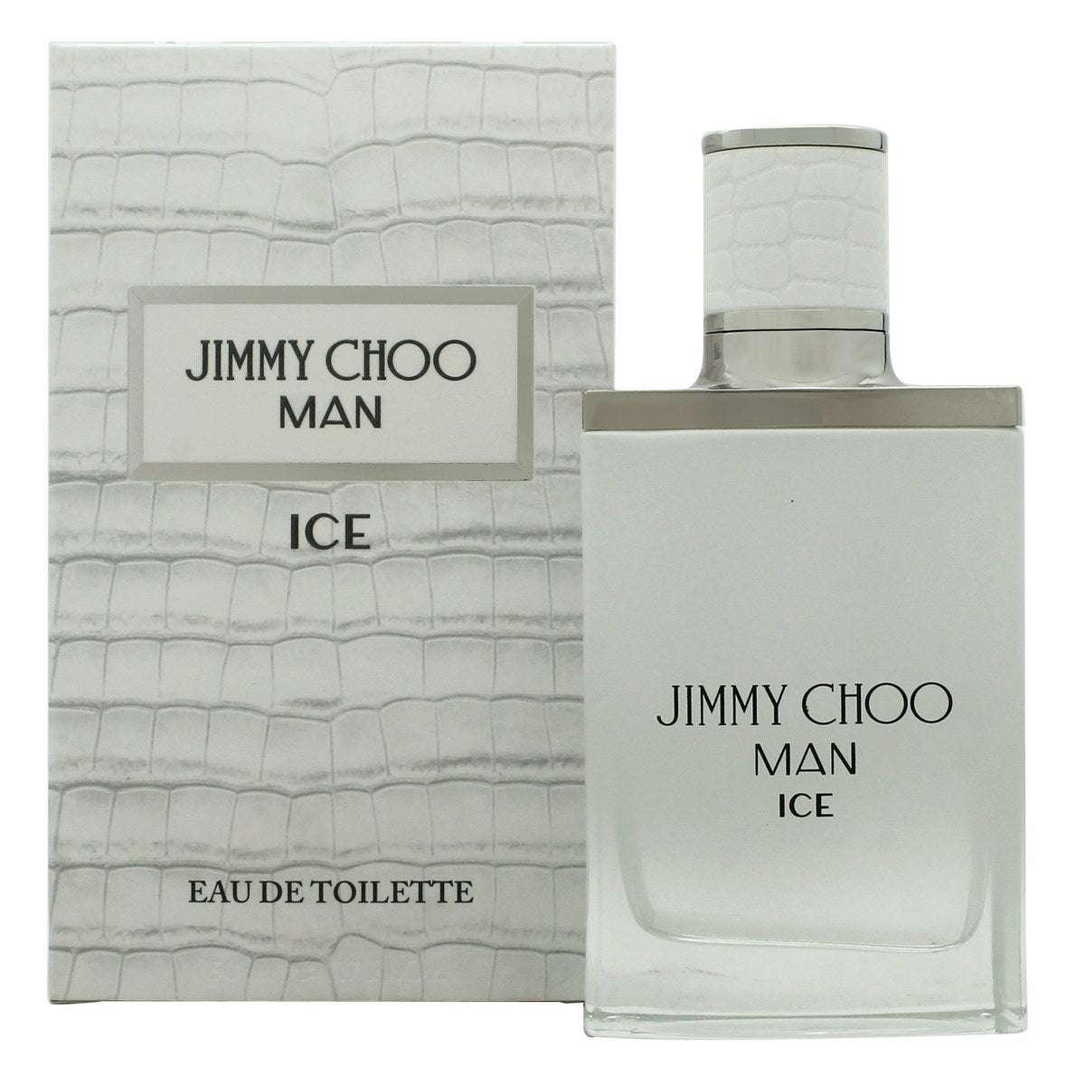 Jimmy Choo Man Ice Eau de Toilette 50 ml – matteret glasflaske med sølvkork og præget logo i køligt design