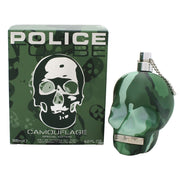 Police To Be Camouflage Eau de Toilette 125 ml fra Police i kranieformet grøn camouflageflaske med detalje og kantet design