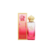Juicy Couture Rah Rah Rouge Eau de Toilette 75 ml i facetteret klar flakon med dybrød tone, guldlåg og pink sløjfe.
