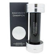 Champion Eau De Toilette, Davidoff, 90 ml sort glasflakon formet som en håndvægt med sølvdetaljer og maskulint udtryk