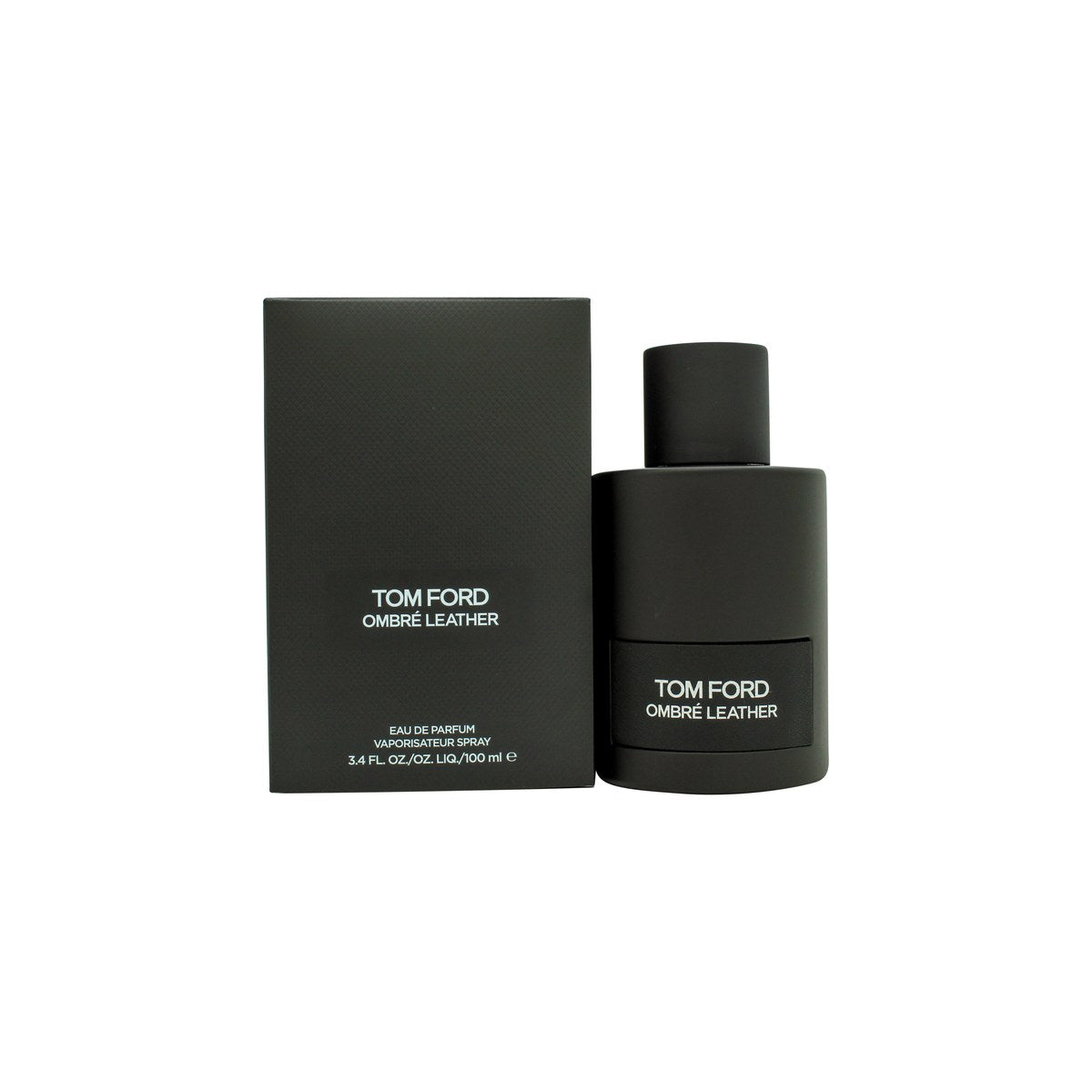 Tom Ford Ombré Leather Parfum Eau De Parfum, Tom Ford 100 ml, mat sort rektangulær flakon med afrundede kanter og diskret logo