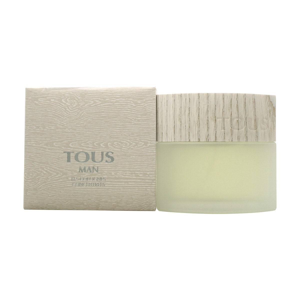 Tous Les Colognes Concentrées Man Eau De Toilette 50 ml Tous, cylindrisk mat hvid flaske med træprop og minimalistisk udtryk
