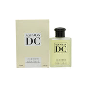Designer Collection Aqua Man DC Pour Homme Eau de Parfum 100 ml – klar blå glasflakon med sølv låg og minimalistisk design