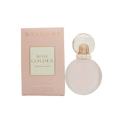 Bvlgari Rose Goldea Blossom Delight Eau de Toilette 50 ml lyserød rund glasflakon med gylden hals og perlemorsdetalje