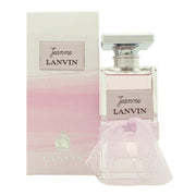 Jeanne Lanvin Eau De Parfum, Lanvin 100 ml, klar glasflaske med bløde former, lyserød væske og sølvfarvet låg